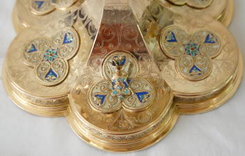 French Antique solid silver Gothic Ciborium